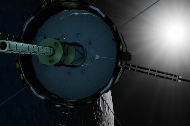 太阳-地球探索者3号飞船，表面的太空天线即用记忆合金