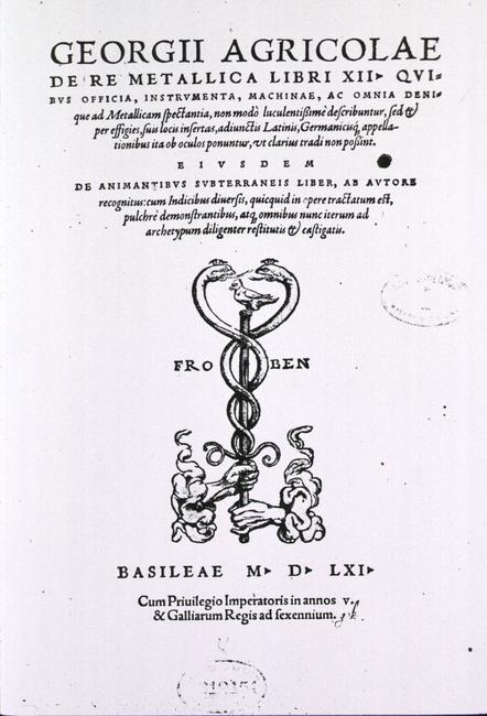 图7 - 1561年印发的《矿冶全书》封面（图片来源：en.wikipedia.org）