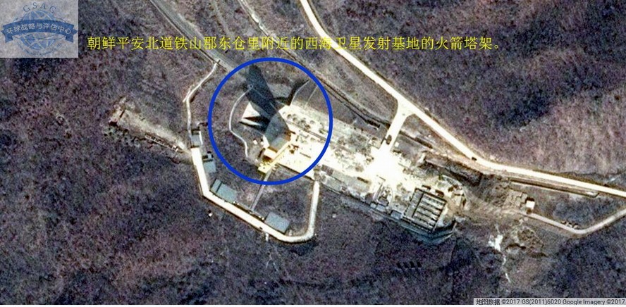 2017年3月6日7时36分,朝鲜在平安北道铁山郡东仓里一带的西海卫星发射